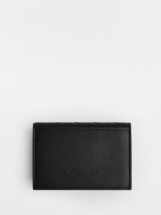 26FW 보테가베네타 인트레치아토 명함 지갑 605720 VCPQ3 8803 BLACK SILVER - BOTTEGA VENETA