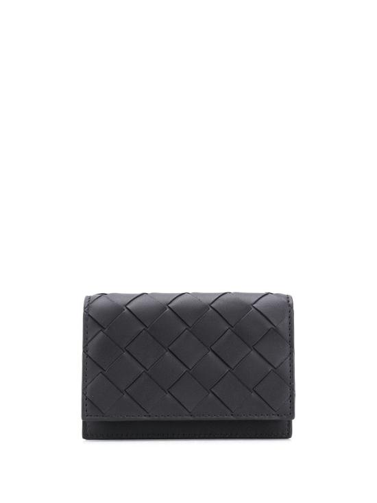 26FW 보테가베네타 인트레치아토 명함 지갑 605720 VCPQ3 8803 BLACK SILVER - BOTTEGA VENETA