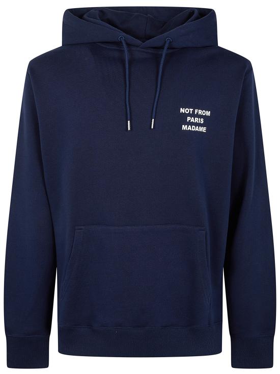 26FW 드롤드무슈 후드 티셔츠 PERM HO162 CO127 099 NAVY