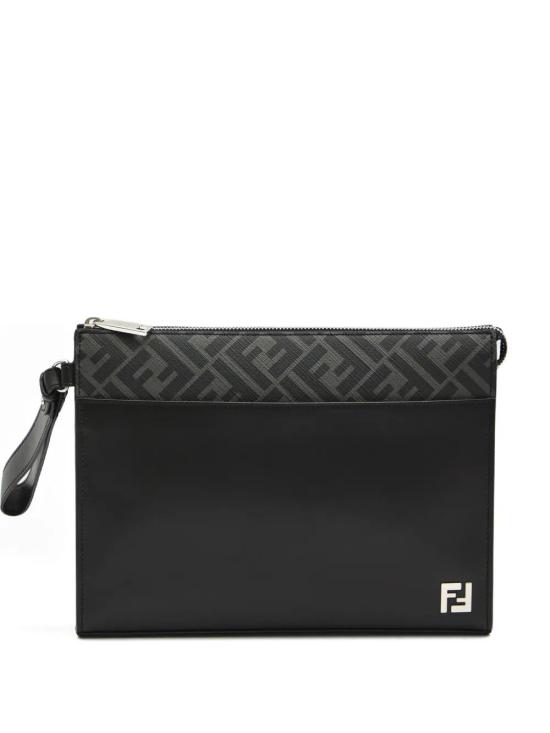 26FW 펜디 FF 스퀘어 파우치 7VA491 AJF0 F0GXN NERO PALLADIO