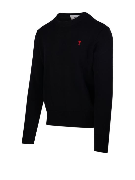 26FW 아미 ADC 크루넥 스웨터 HKS826 001 009 BLACK RED - AMI