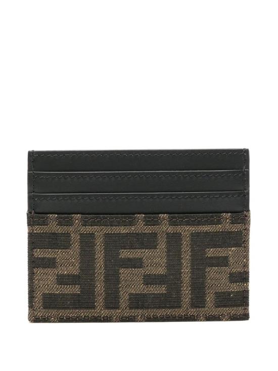 26FW 펜디 FF 패브릭 카드 홀더 7M0164 ALWK F0L3T TABACCO NERO - FENDI