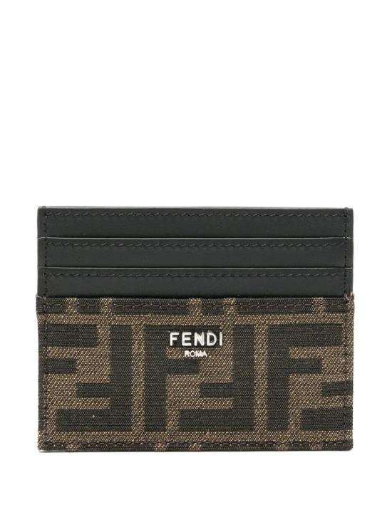 26FW 펜디 FF 패브릭 카드 홀더 7M0164 ALWK F0L3T TABACCO NERO
