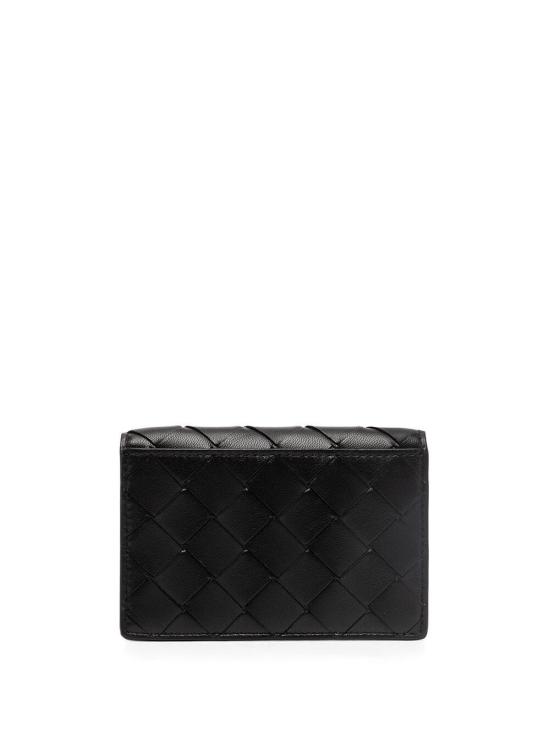 26FW 보테가베네타 인트레치아토 카드지갑 667141 VCPP3 8425 BLACK GOLD - BOTTEGA VENETA