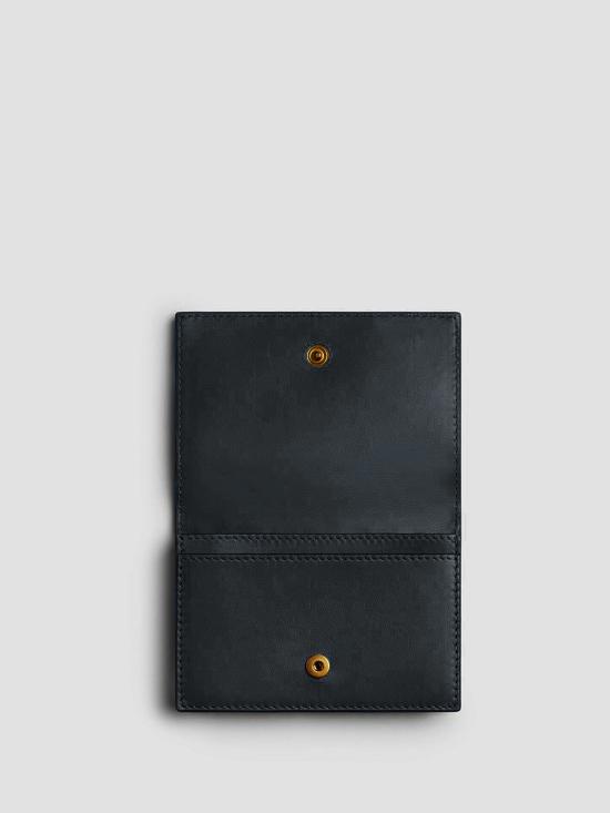 26FW 보테가베네타 인트레치아토 카드지갑 667141 VCPP3 8425 BLACK GOLD - BOTTEGA VENETA