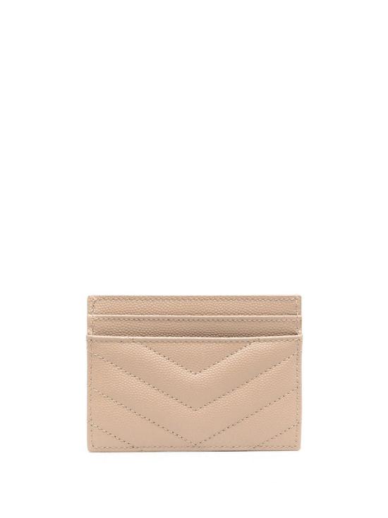 26FW 생로랑 카산드라 마틀라세 카드 케이스 423291 BOW01 2721 DARK BEIGE - SAINT LAURENT