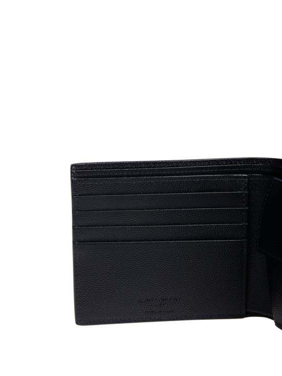 26FW 생로랑 그랑 드 뿌드르 엠보스드 레더 이스트/웨스트 동전 반지갑 396303 BTY0N 1000 NERO - SAINT LAURENT