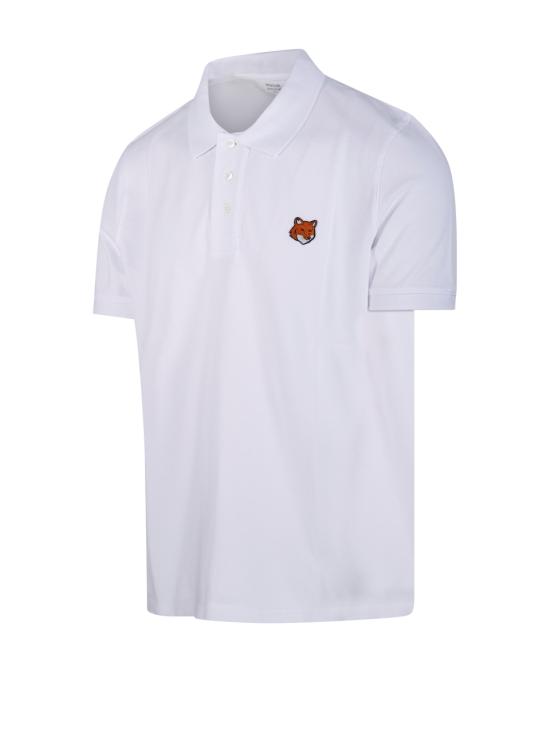 26FW 메종키츠네 폭스 헤드 레귤러 폴로 티셔츠 PM00209KP0002 P100 WHITE - MAISON KITSUNE