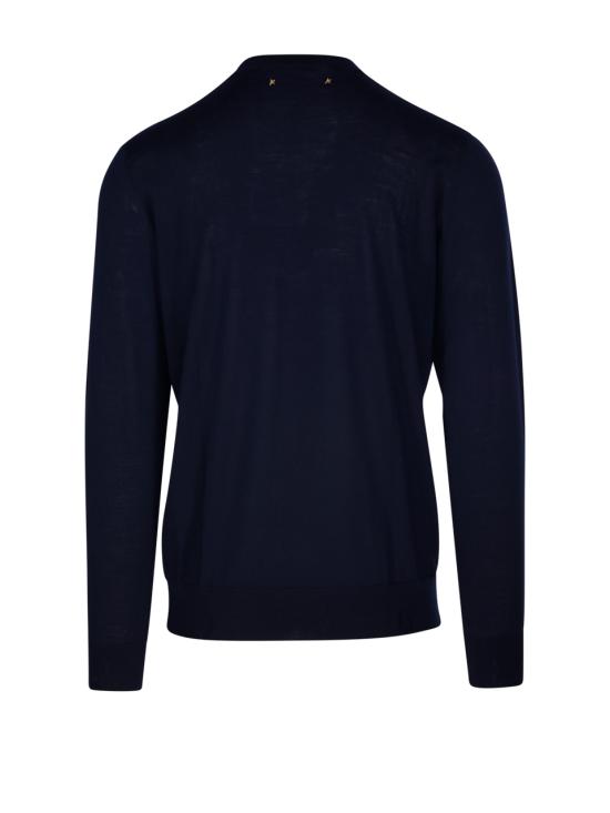 26FW 골든구스 라운드넥 스웨터 GMP00947 P000665 50501 NAVY - GOLDEN GOOSE