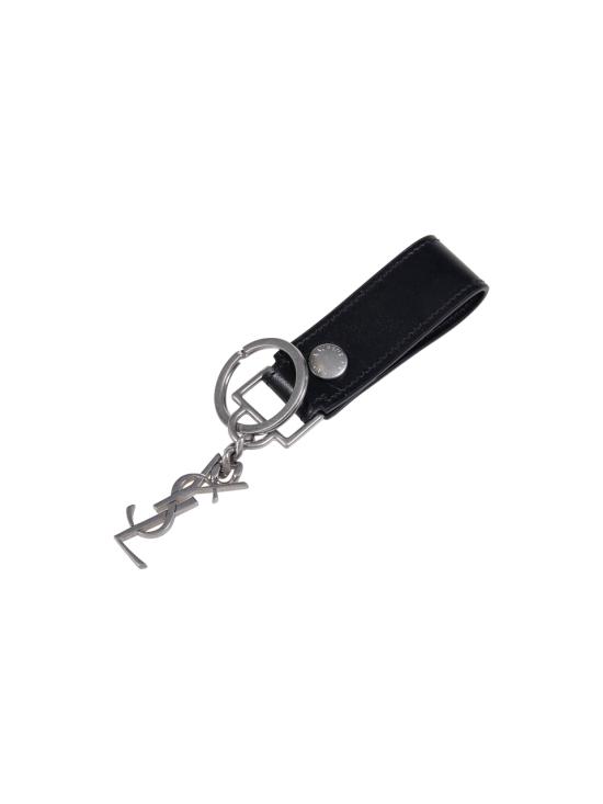 26FW 생로랑 모노그램 키링 스무스 레더 518323 0SX0E 1000 NERO - SAINT LAURENT