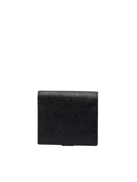 26FW 톰브라운 페블 그레인 레더 보우 디테일 체인 스트랩 카드 홀더 FAW106A 00198 001 BLACK - THOM BROWNE