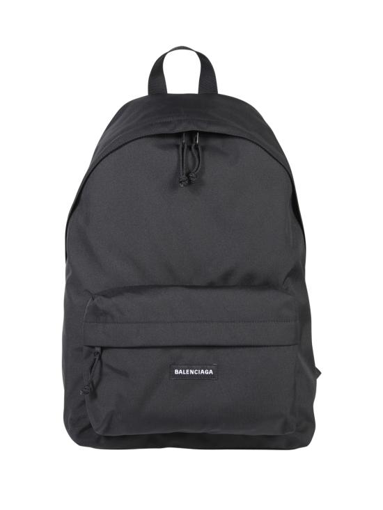 26FW 발렌시아가 로고 패치 익스플로러 백팩 503221 2VZ37 1000 BLACK