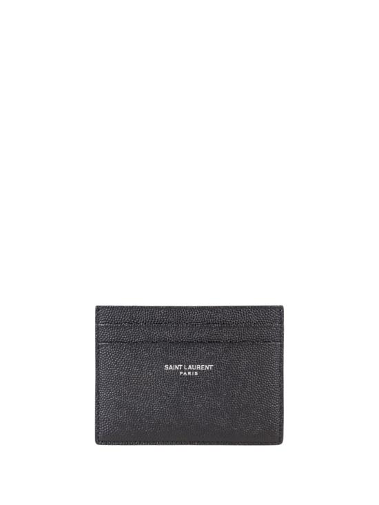 26FW 생로랑 그랑 드 뿌드르 엠보스드 레더 카드 케이스 375946 BTY0N 1000 NERO
