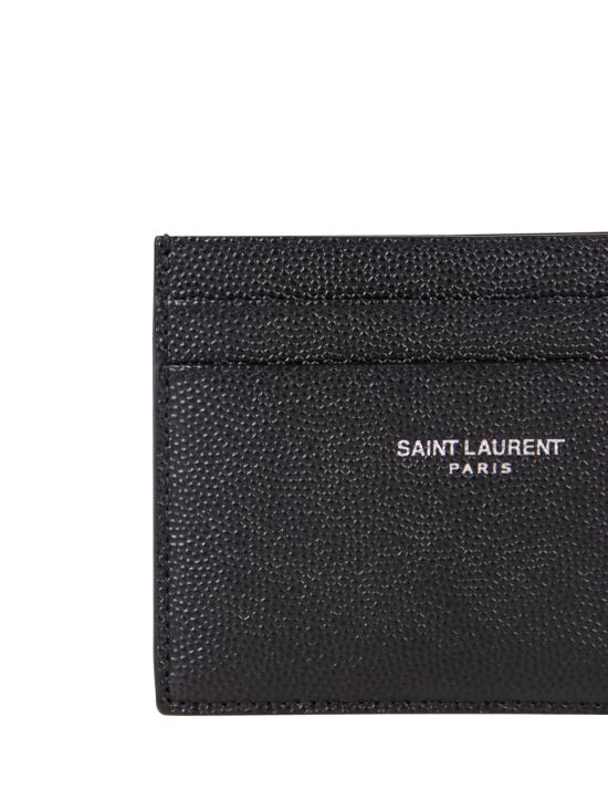 26FW 생로랑 그랑 드 뿌드르 엠보스드 레더 카드 케이스 375946 BTY0N 1000 NERO - SAINT LAURENT