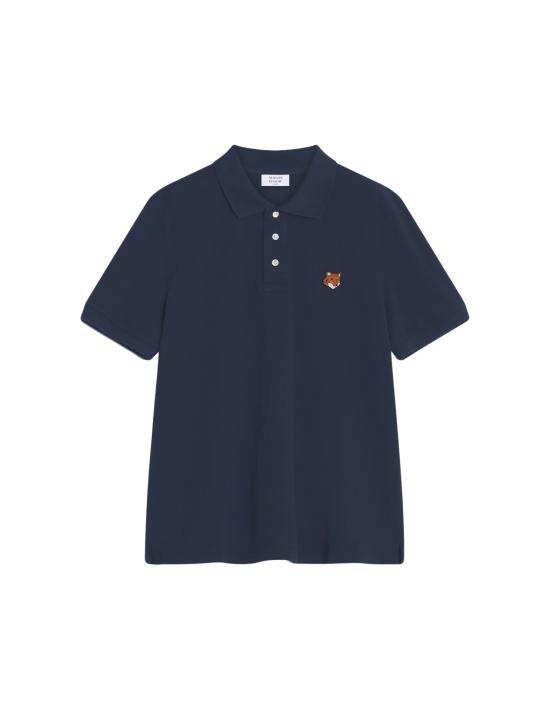 26SS 메종키츠네 폭스 헤드 레귤러 폴로 티셔츠 PM00209KP00020413 CLASSIC NAVY DOM
