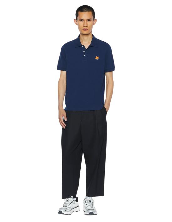 26SS 메종키츠네 폭스 헤드 레귤러 폴로 티셔츠 PM00209KP00020413 CLASSIC NAVY DOM - MAISON KITSUNE