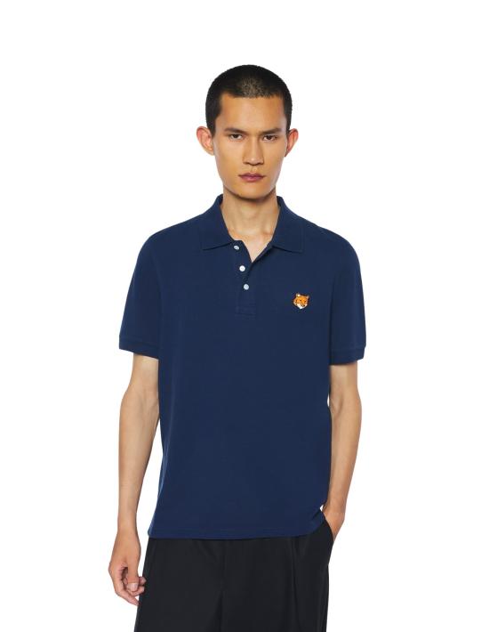26SS 메종키츠네 폭스 헤드 레귤러 폴로 티셔츠 PM00209KP00020413 CLASSIC NAVY DOM - MAISON KITSUNE