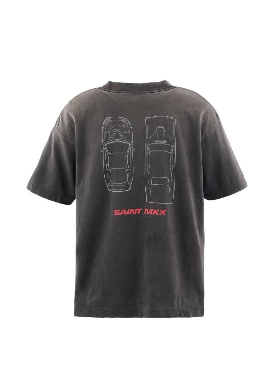 26SS 세인트 미카엘 반팔 티셔츠 SMMK80000C06 BLK BLACK - SAINT MXXXXXX