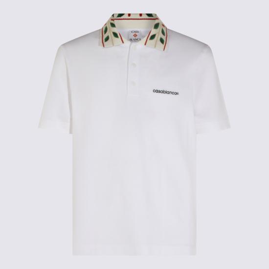 26FW 카사블랑카 폴로 티셔츠 MPF26JTP499 01 White