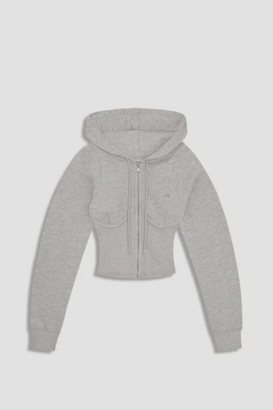  MIAOU 후드 티셔츠 미아우 새디 코르셋 후디 헤더 그레이 - OTHER BRANDS