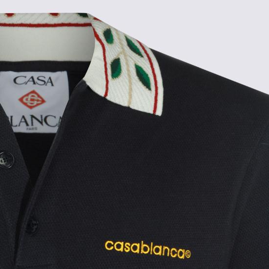 26FW 카사블랑카 폴로 티셔츠 MPF26JTP499 02 Navy - CASABLANCA