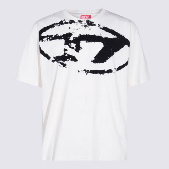 26FW 디젤 반팔 티셔츠 A13049 0DQAU141A White
