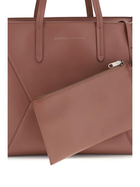 26SS 브루넬로 쿠치넬리 모닐리 카프스킨 BC 듀오 백 MBXAD2571 C4182 RED - BRUNELLO CUCINELLI