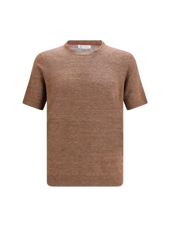 26SS 브루넬로 쿠치넬리 반팔 티셔츠 M2L00340 C7942 BROWN