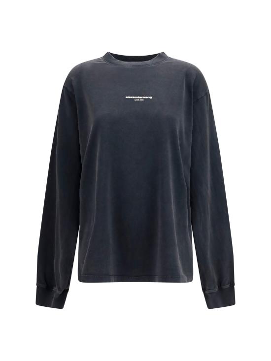 26FW 알렉산더 왕 긴팔 티셔츠 UCC3261908 011 BLACK