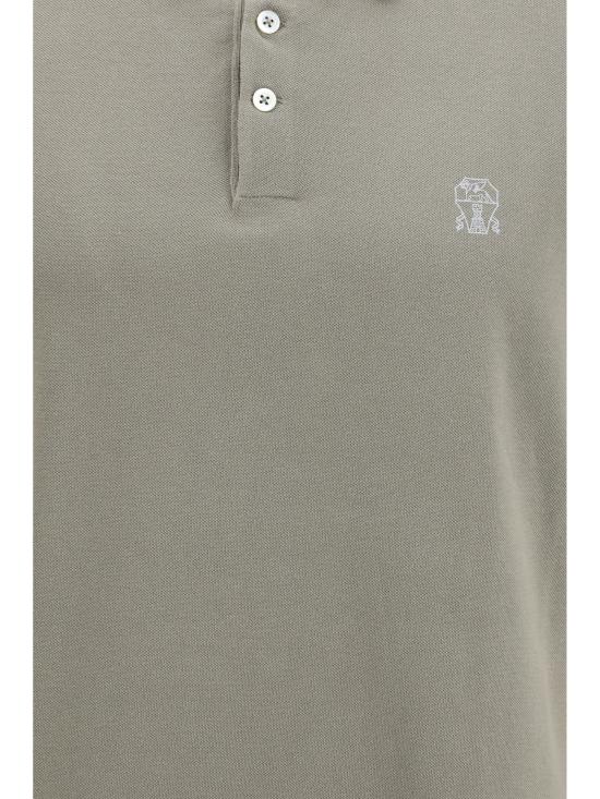 26SS 브루넬로 쿠치넬리 피케 폴로 셔츠 ME8548788 CNX37 KHAKI - BRUNELLO CUCINELLI