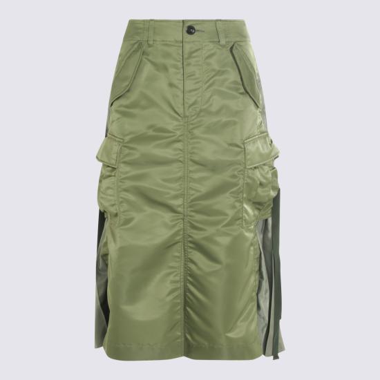 26FW 사카이 미디 스커트 SCW305 501 Khaki