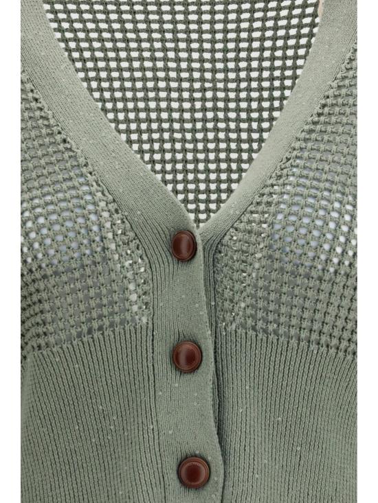 26SS 브루넬로 쿠치넬리 가디건 MDV762106 C3066 GREEN - BRUNELLO CUCINELLI