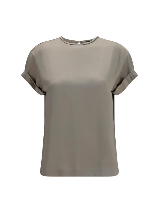 26SS 브루넬로 쿠치넬리 실크 크루넥 탑 M0C59DE310 C9125 BEIGE