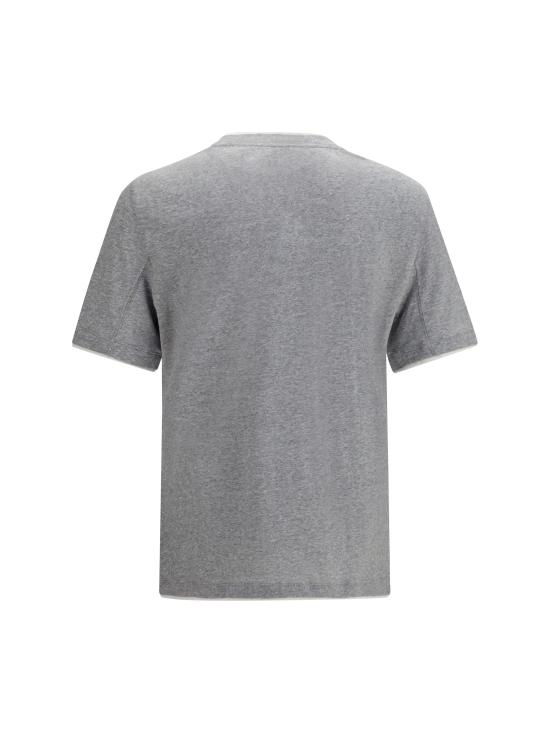 26SS 브루넬로 쿠치넬리 페이크 레이어링 티셔츠 MW8357427 CJC56 GREY - BRUNELLO CUCINELLI