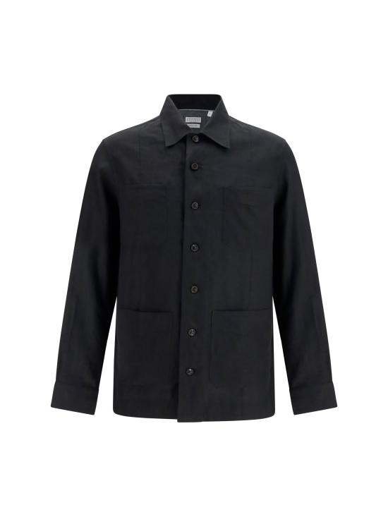 26SS 브루넬로 쿠치넬리 긴팔 셔츠 MM6840648 C099 BLACK