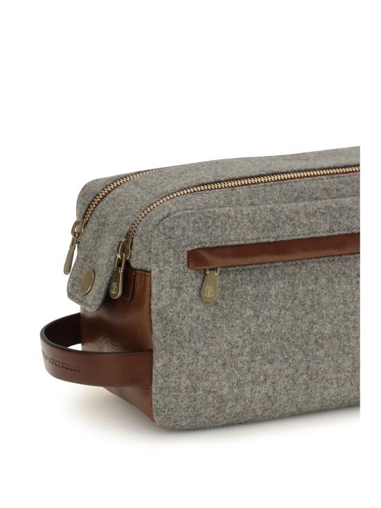 26FW 브루넬로 쿠치넬리 뷰티 케이스 MWPABU334 CZV25 GREY - BRUNELLO CUCINELLI