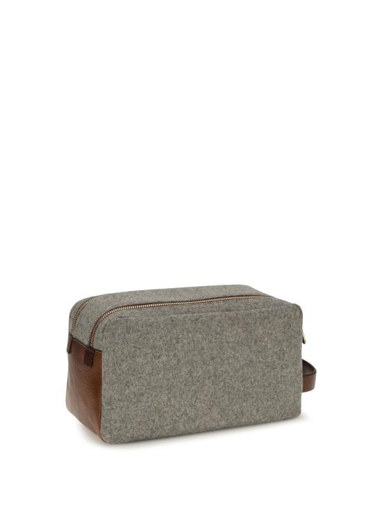 26FW 브루넬로 쿠치넬리 뷰티 케이스 MWPABU334 CZV25 GREY - BRUNELLO CUCINELLI