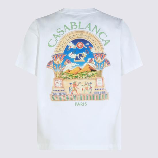 26FW 카사블랑카 반팔 티셔츠 MPF26JTS001 08 White - CASABLANCA
