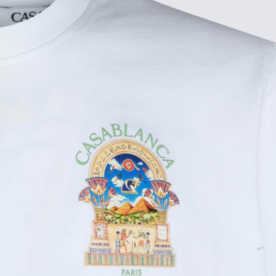 26FW 카사블랑카 반팔 티셔츠 MPF26JTS001 08 White - CASABLANCA