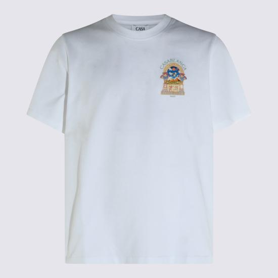 26FW 카사블랑카 반팔 티셔츠 MPF26JTS001 08 White