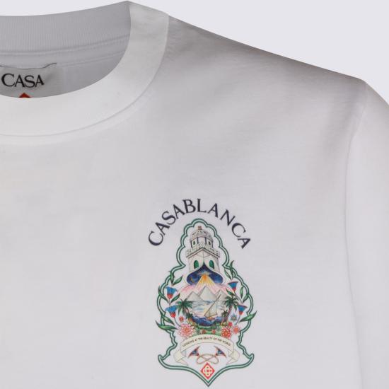 26FW 카사블랑카 반팔 티셔츠 MPF26JTS001 White - CASABLANCA