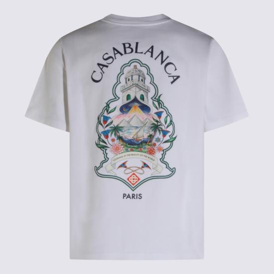 26FW 카사블랑카 반팔 티셔츠 MPF26JTS001 White - CASABLANCA