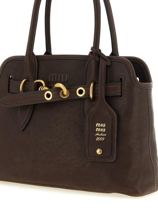 26FW 미우미우 아방뛰르 나파 레더 백 5BA292VOON2BBLF0NBL Brown - MIU MIU