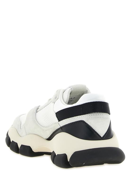 26FW 프라다 메쉬 패브릭 앤 스웨이드 스니커즈 1E506OF0453KU1F0009 White - PRADA