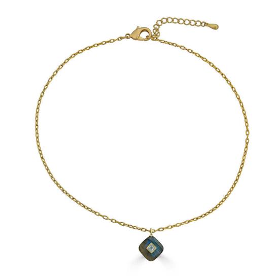  Loni Paul Jewelry 목걸이/팬던트 로니 폴 주얼리 라브라도라이트 및 화이트 토파즈 상감 목걸이