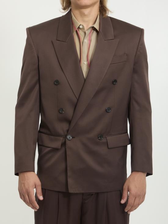 26SS 생로랑 수트 자켓 854418 BROWN