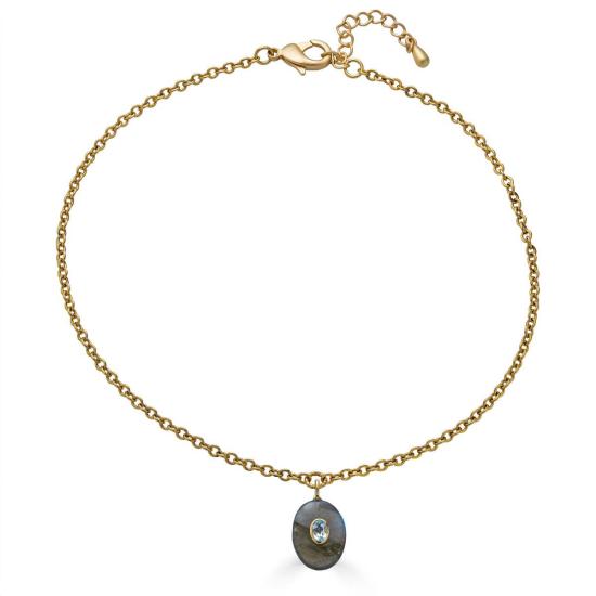  Loni Paul Jewelry 목걸이/팬던트 로니 폴 주얼리 라브라도라이트 및 블루 토파즈 상감 목걸이