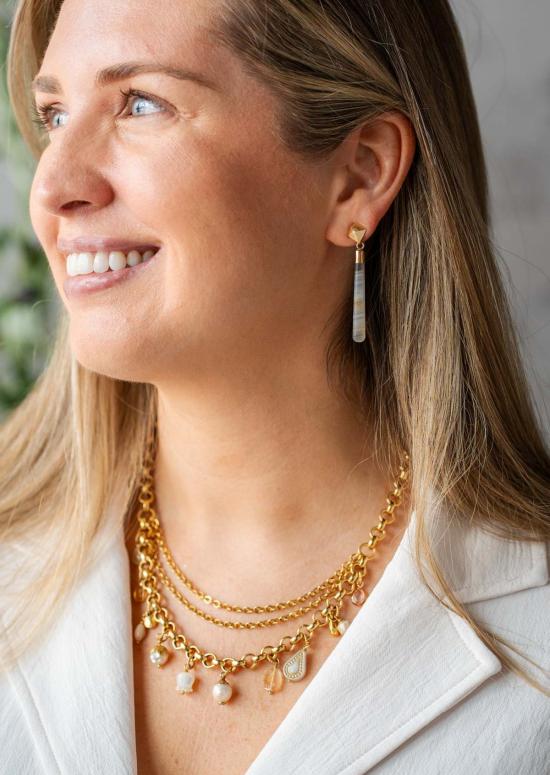  로니 폴 주얼리 목걸이/팬던트 어스톤 참 목걸이 - LONI PAUL JEWELRY