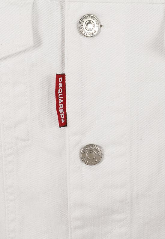 26SS 디스퀘어드2 데님 자켓 S74AM1673 S39781 100 WHITE - DSQUARED2