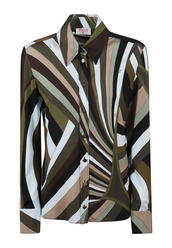 26SS 에밀리오푸치 블라우스 6HJJ05 6H757 008 KHAKI BLUE